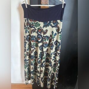 Floral Boho Paisley Wide Leg Knit Pants Size L/XL